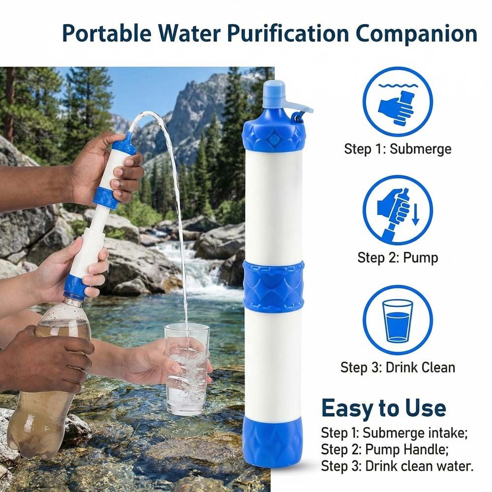 Mini Mini Water Filter Straw P - Water Purification Straw ulasan dan harga