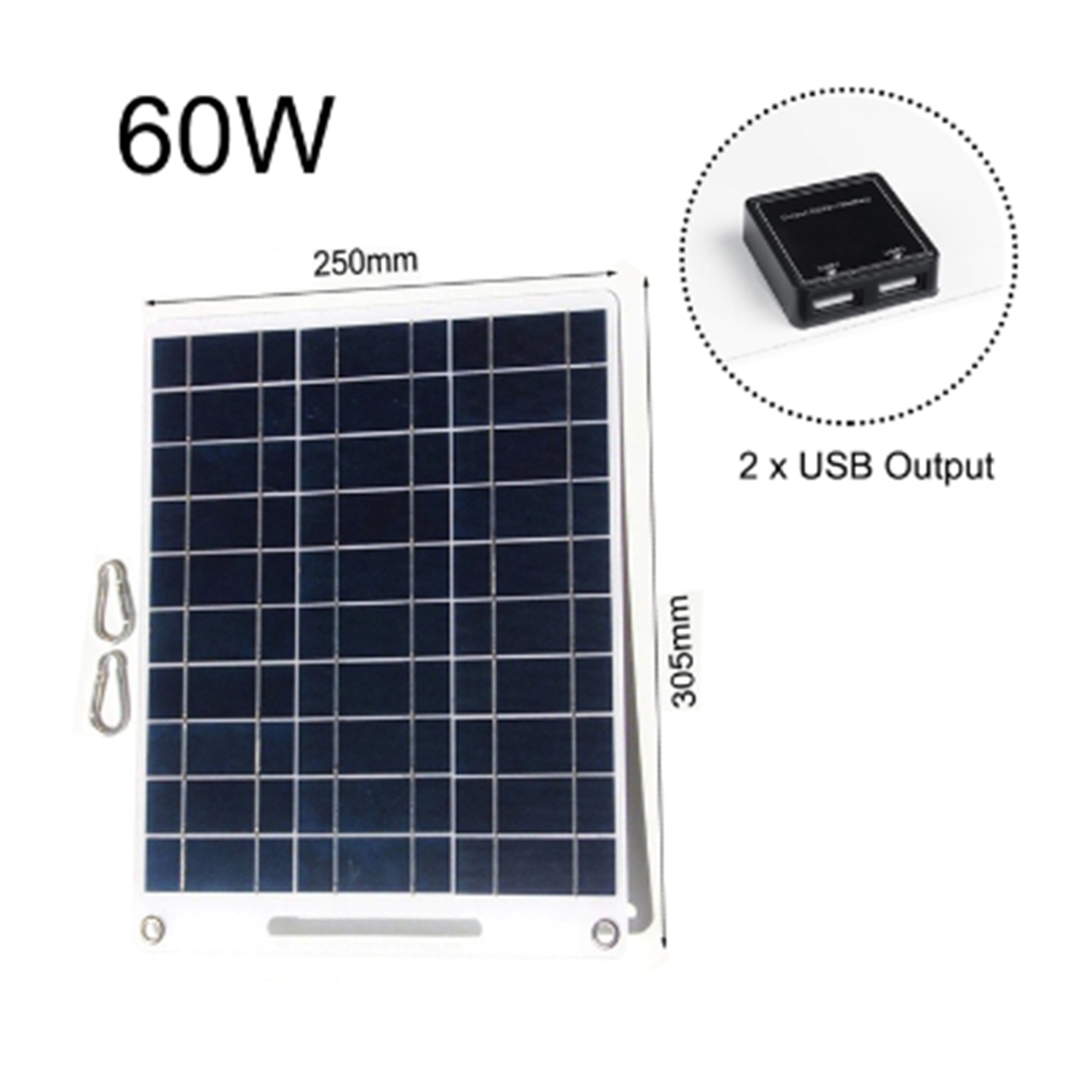 New 60W Solar Panel Portable 5 - Solar Emergency Charger ulasan dan harga