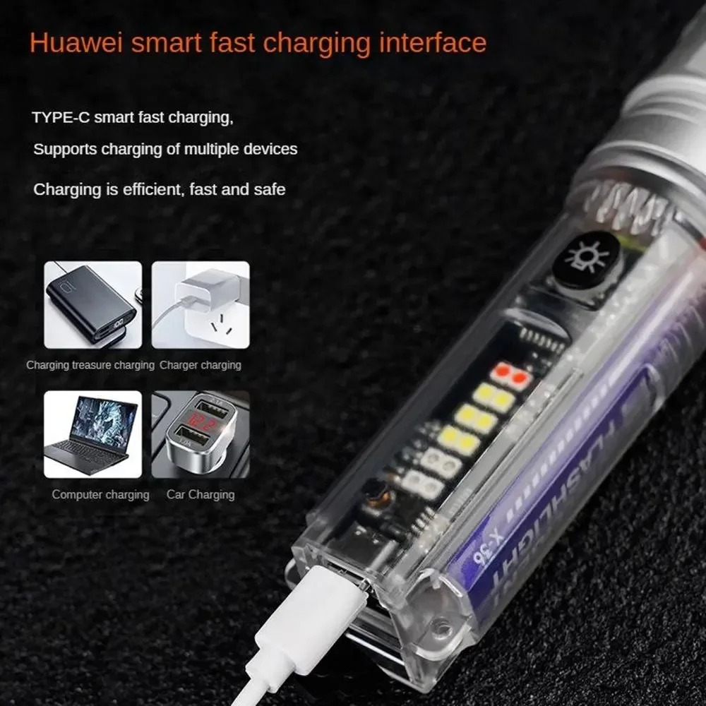 Powerful LED Flashlight With S - Solar Emergency Charger ulasan dan harga