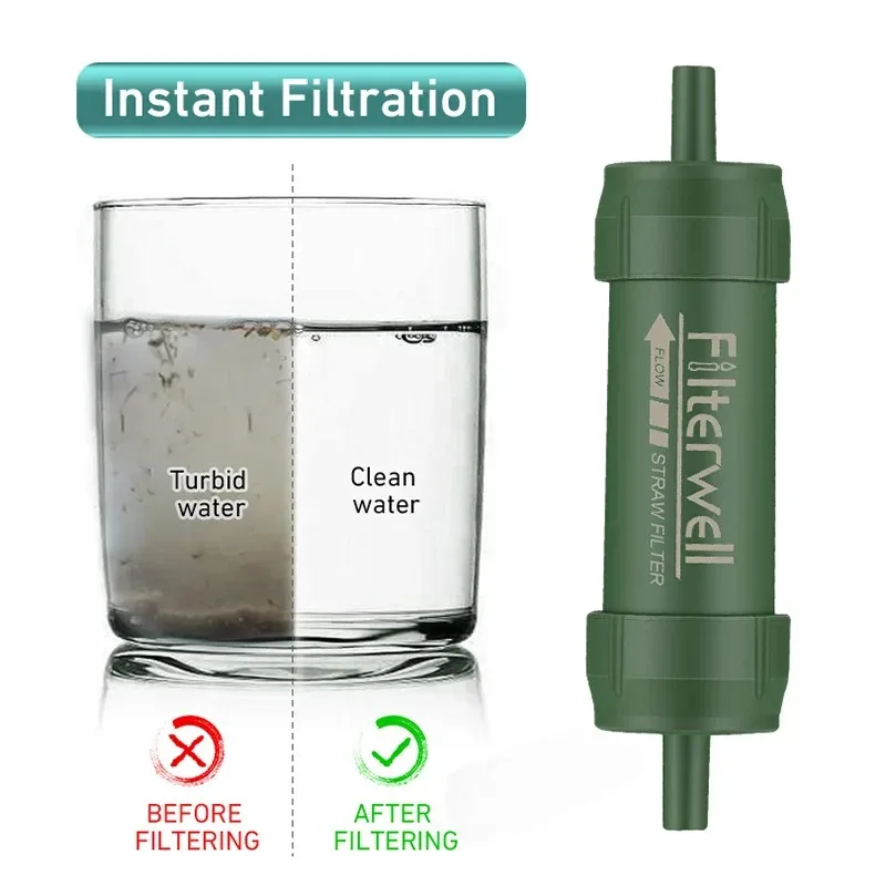 1PC Outdoor Mini Water Filter  - Water Purification Straw ulasan dan harga