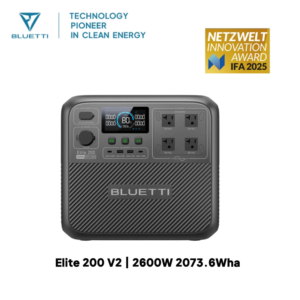 【Renew】BLUETTI Elite 200 V2 Po - Solar Emergency Charger ulasan dan harga